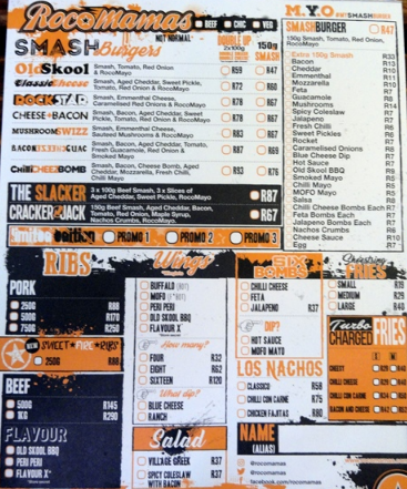 RocoMamas Menu