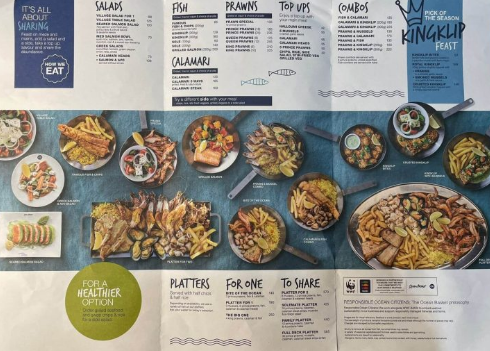 Ocean Basket Menu